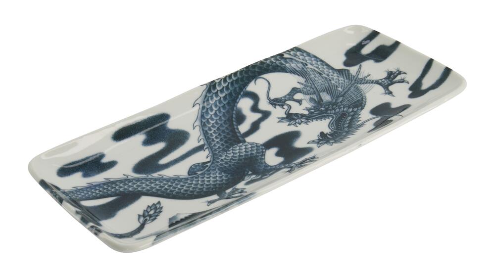 Japonism Dragon middagstallerken - 14x28,5 cm.